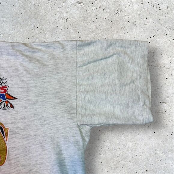 Vtg 1995 Houston Rockets NBA Finals Champions T-Shirt Blue Wave XL Back to Back - Picture 6 of 13